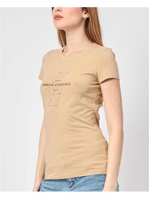 AX women's crew neck T-shirt with double logo ARMANI EXCHANGE | XW000512-AF11929U6218